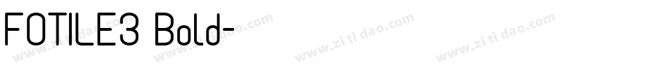 FOTILE3 Bold字体转换